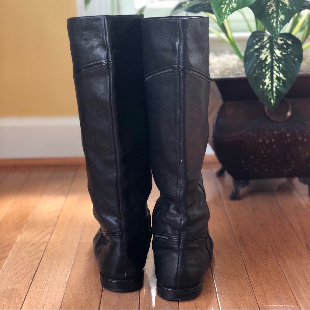 Black Leather Riding Boots - Picture 3 of 4